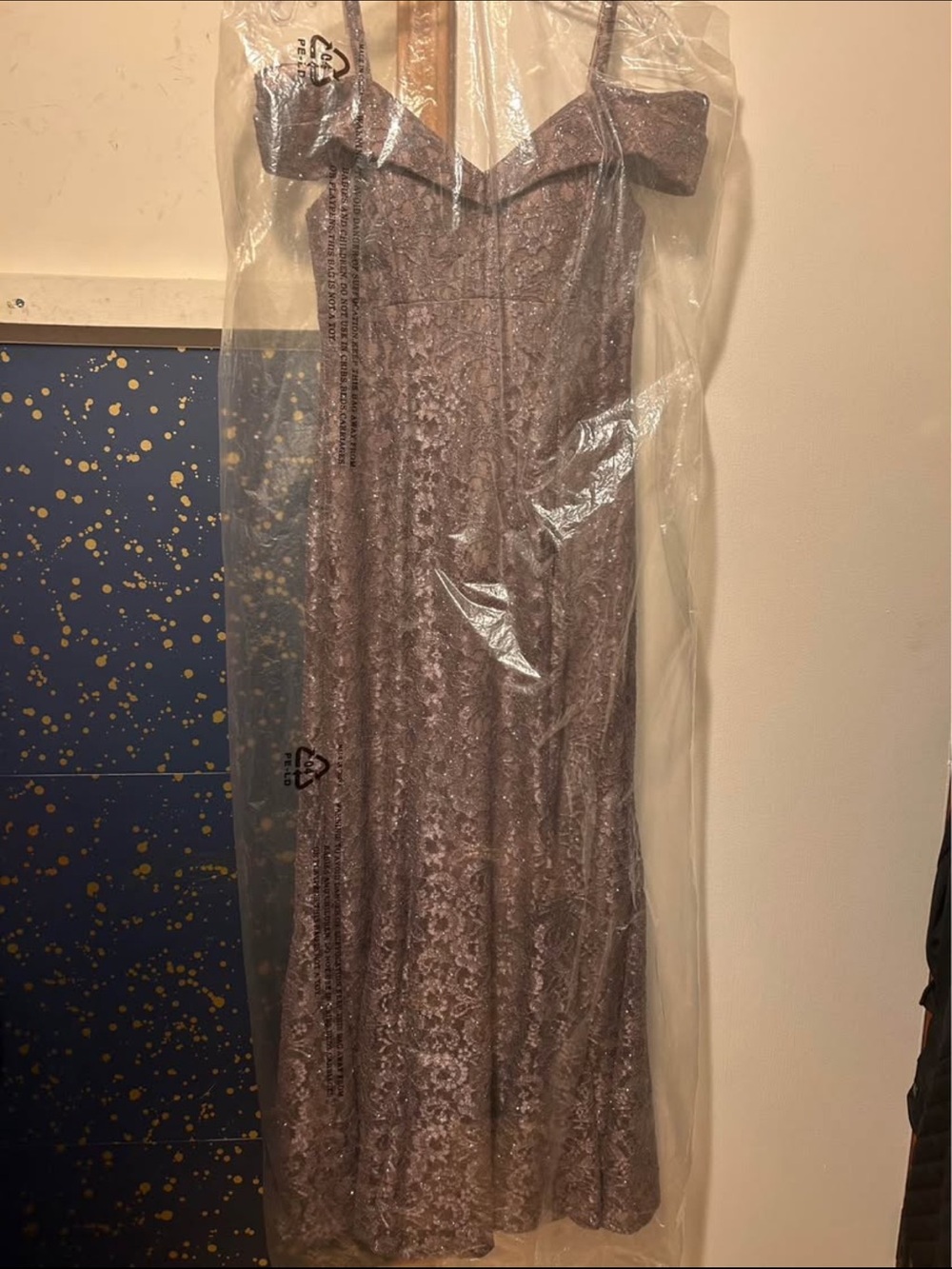 Off-Shoulder Mother of the Bride Dress in Mauve